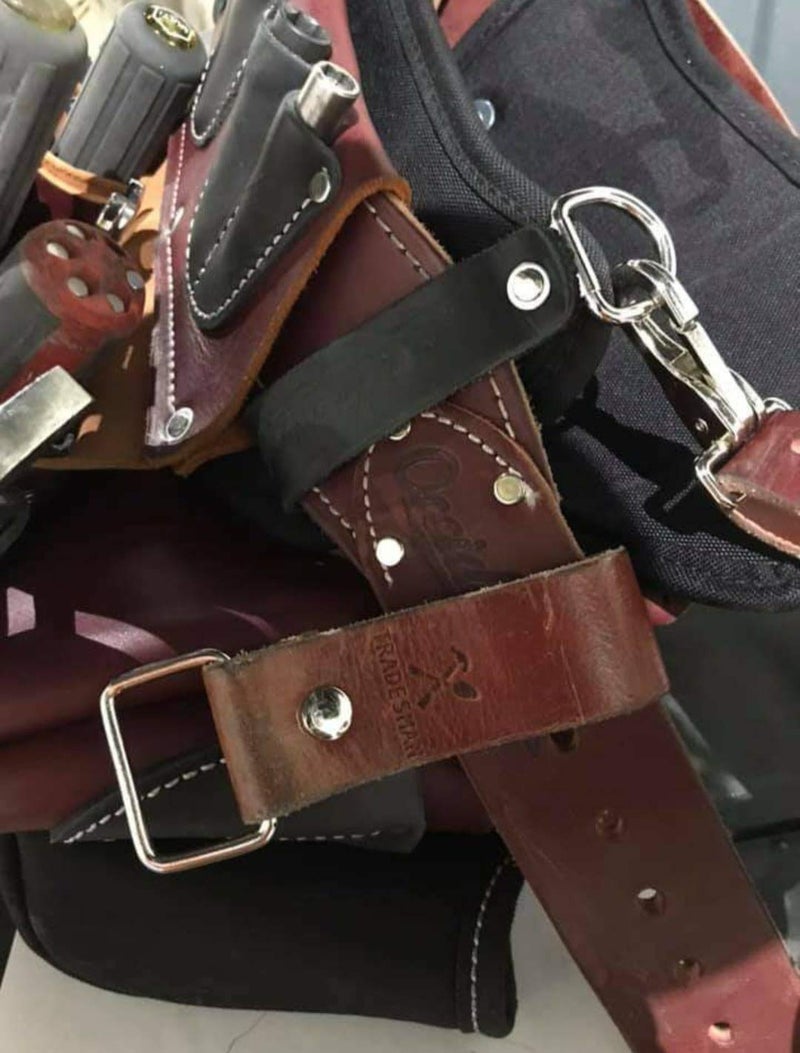 Tradesman Ods حامل شريط قياس حزام جلدي مشبك أداة تأثير حفر أداة ثقيلة متعددة الاستخدامات - Image 3